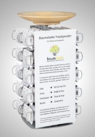 Baumstark Display für Theke Trostspender (VE-80) mit Holzschale + Mustern